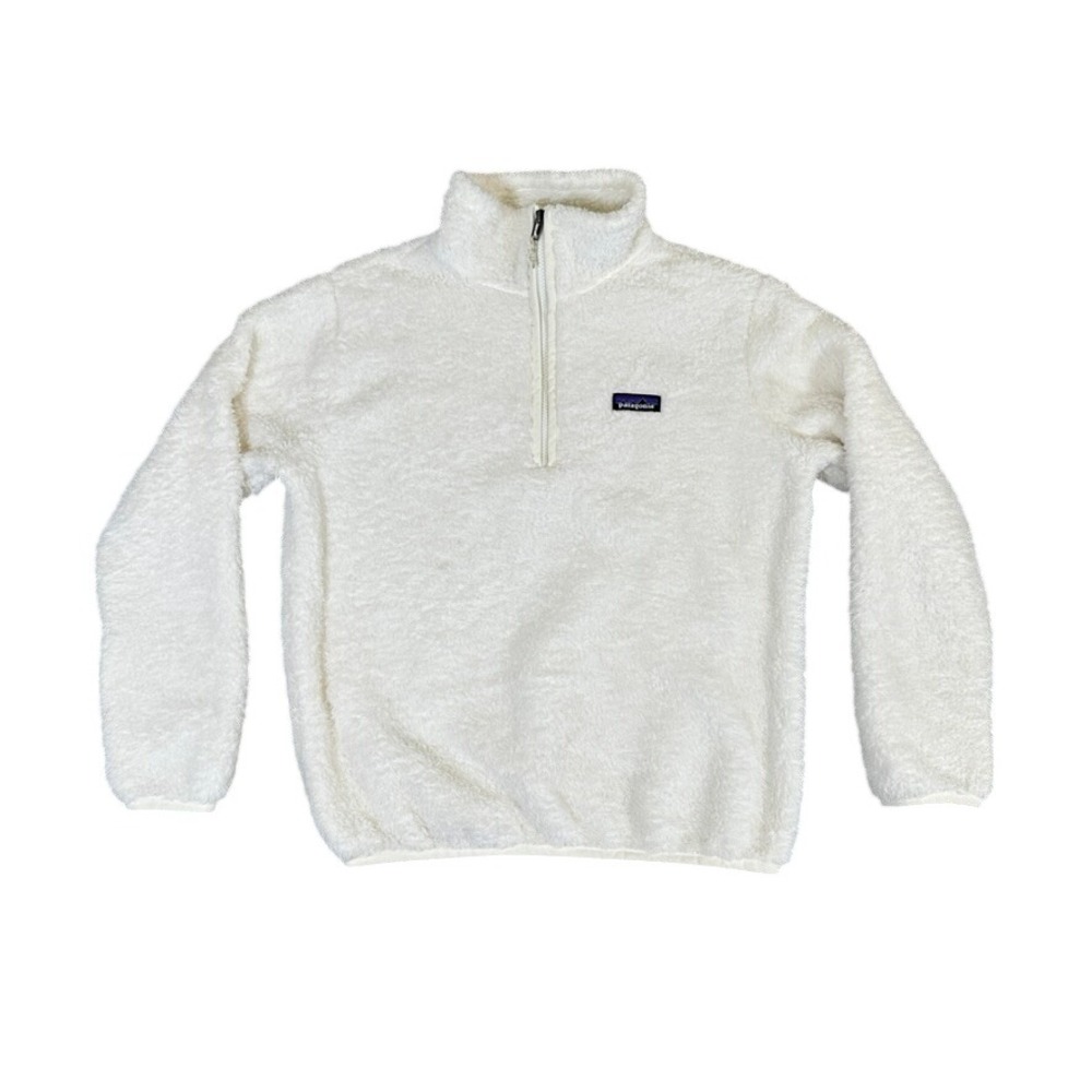 Patagonia Los Gatos 1/4 Zip Fleece Pullover Cream White Womens Medium